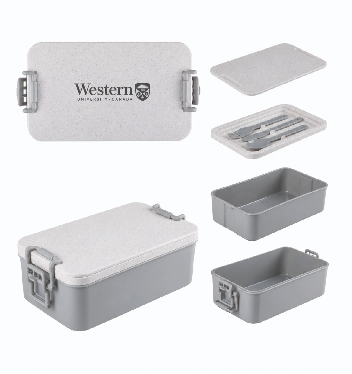 Double Decker Bento Box W/Cutlery