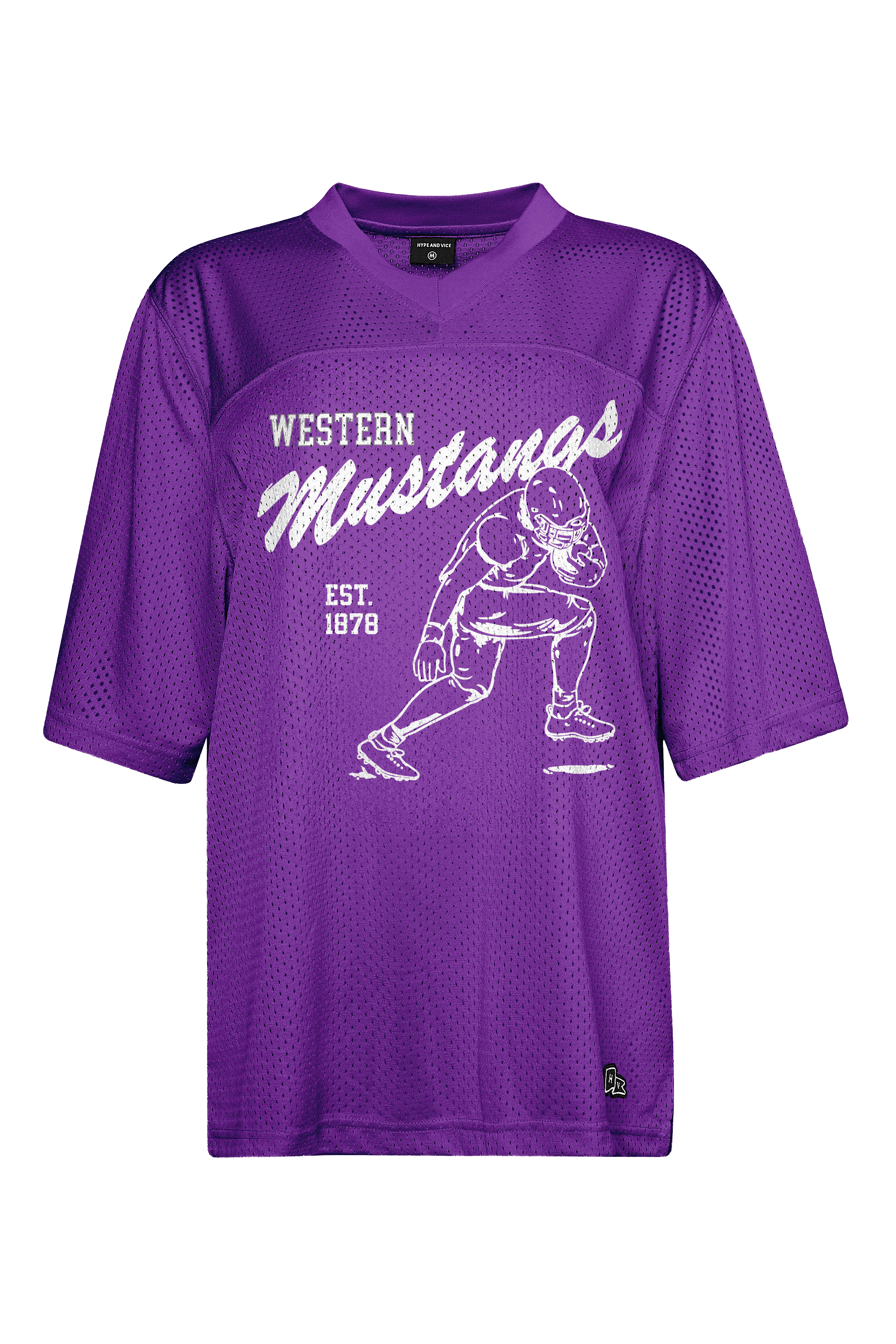 Purple Heavy Mesh Football Jersey