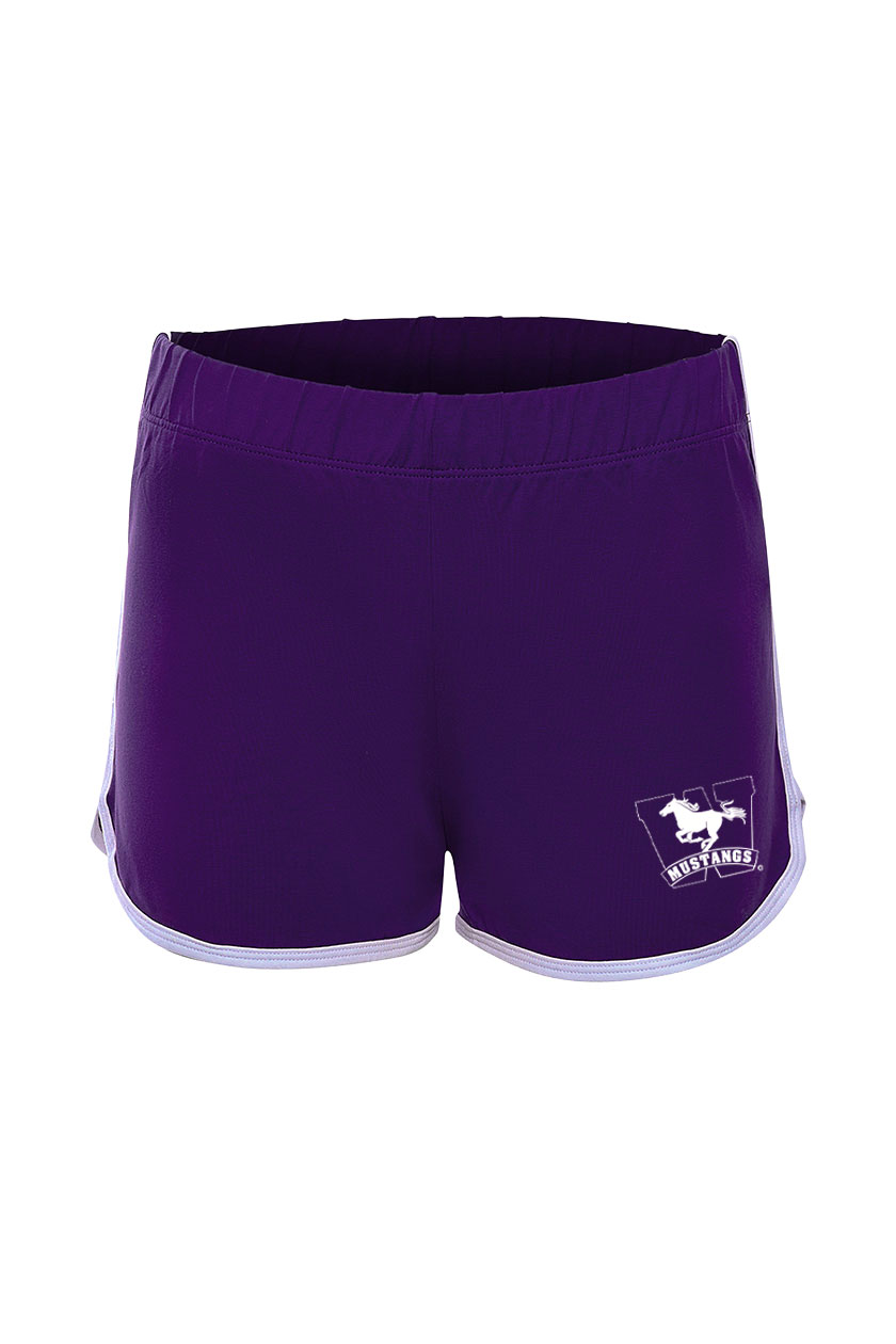 Purple Old School Mini Shorts