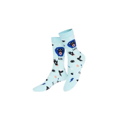 Light Blue Leo socks