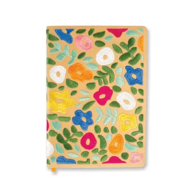 Spring Garden Cross stitched journal