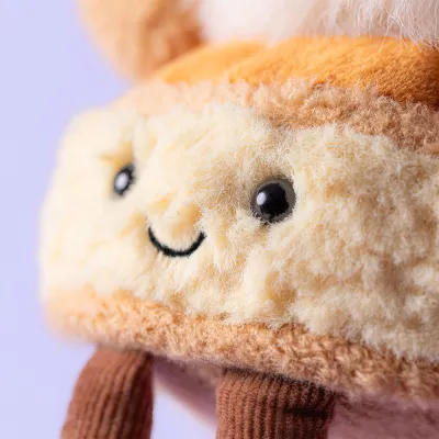 Pastry plush looking to the sky