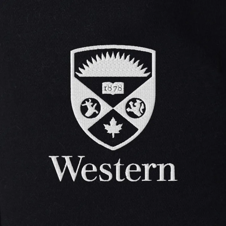 White embroidery of the Western Crest