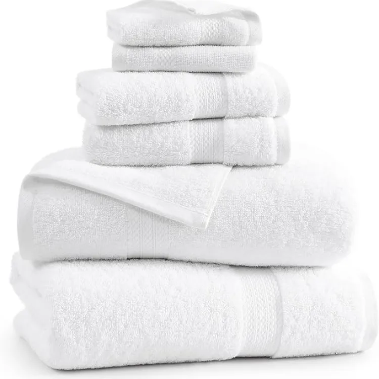 6 Piece Towel Set White