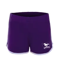 Purple Old School Mini Shorts